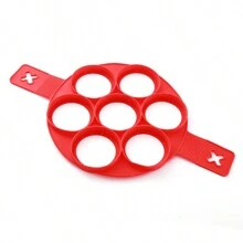 1pc Round Silicone Egg Mold With Handle, Creative Kitchen Supplies Silicone Egg Cooking Set, Kitchen Egg Frying Tool - Multicolor - View 8