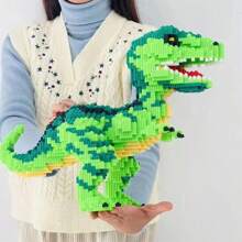 3000 piezas/set Estilo chino Qilin súper grande, bloques de construcción de dinosaurios, rompecabezas 3D de partículas pequeñas, juego de bloques de montaje con tema animal para decoración interior, adecuado para regalo de cumpleaños/Año Nuevo/regreso a la escuela/adorno de alta dificultad, decoración perfecta del hogar - Multicolor - Ver 6