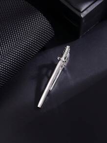 1pc Fun & Personalized Silver Punk Tie Clip, Multiple Styles Available For Daily Gentlemen's Wear - Silver - View 8