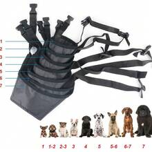Rọ mõm chó Quick-Fit để chải chuốt - Vật dụng chăm sóc thú cưng & chải chuốt cho chó - Rọ mõm bằng nylon mềm có khóa an toàn - Cỡ 3 - Rọ mõm cho chó cỡ trung bình - màu đen - Xem 2