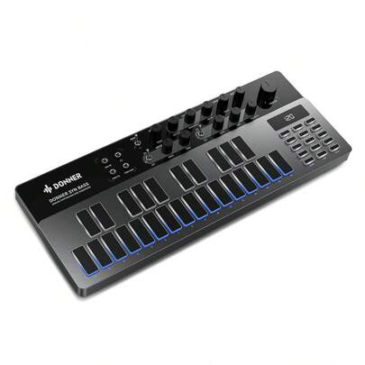 Donner Analog Bass Synthesizer And Sequencer, Donner Essential B1 With Intuitive User Interface, 128 Patterns Memory, Saturation & Delay Effects, Make