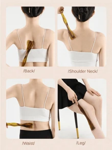 1 件挠痒痒工具按摩器身体抓痒器可伸缩背部抓痒器伸缩背部抓痒器背部抓痒器长柄背部抓痒器可伸缩熊爪背部瘙痒头皮抓痒器按摩工具 - 棕色 - 查看 4