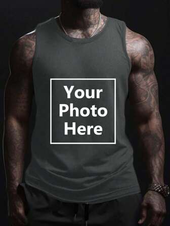Customized Fashionable Quick-Dry Sports Funny Vest For Men, Loose Breathable Sleeveless Tank Top For Running, Training, Basketball, Fitness