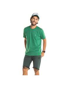 Men's Adult Green Brazil Football Supporter T-Shirt In Cotton SBA - màu xanh lá - Xem 2
