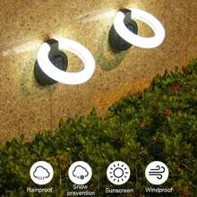 Solar Ground Lights Outdoor, 17 LEDs Solar Disc Lights IP65 Waterproof Flat Solar Lights, Pathway Lights Solar Powered For Garden Lawn Patio Yard Path Landscape, (Cool White/Warm White) - 純白 - 查看 4