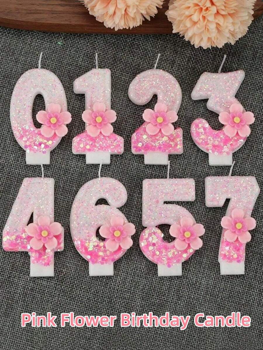 1 chiếc nến kỹ thuật số sáng tạo trang trí bánh sinh nhật nến kỹ thuật số hoa hồng thích hợp cho bánh sinh nhật, kỷ niệm, ngày kỷ niệm, ngày lễ tình nhân trở lại trường - Nhiều màu - Xem 1