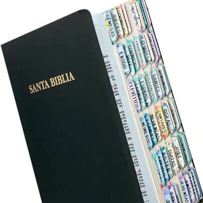 66 onglets pour Bible Nouveau et Ancien Testament en espagnol, onglets pour Bible espagnole, étiquettes d'onglets pour Bible espagnole, design floral laminé grand format, fournitures pour journal biblique, fournitures scolaires, rentrée scolaire