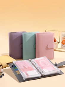 Carpeta de presupuesto de cuero A6 con sobres con cremallera, sistema de sobres de efectivo de estilo bohemio para la gestión del presupuesto - Multicolor - Ver 13