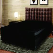 Double Box Glove Cover + Pair Of Pillowcase - 3pcs Sheet Set - 黑色 - 查看 1