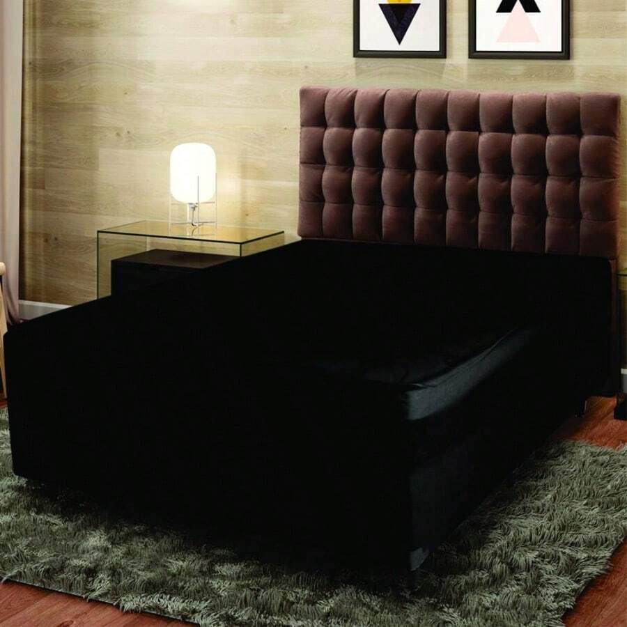 Double Box Glove Cover + Pair Of Pillowcase - 3pcs Sheet Set - 黑色 - 查看 1