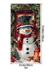 1pc Santa Claus And Snowman Decorative Door Banner, Christmas,Christmas - Multicolor - View 14