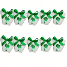 10 件装绿色棕榈树和蝴蝶结设计礼盒套装，适合沙特国庆节 - 彩色 - 查看 6
