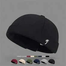 1 pieza Gorra melón sin ala de poliéster (fibra de poliéster) nueva, adecuada para todas las estaciones