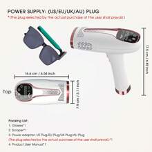 zs 1 件脉冲光激光脱毛带触摸控制 5 级 999,990 次闪光电解无痛永久电动脱毛器 IPL 激光脱毛器适用于女性比基尼腿部身体家用脱毛器 - 查看 11