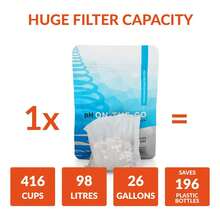 Invigorated Water PH Hydrate Glass Alkaline Water Bottle - Portable Filtered Water Bottle - Water Bottle Filter - Increase PH (400 Ml) - Alkaline Water Bottle With Filter - Glass Water Bottle Filter - Baby Blue - View 6