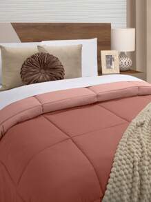 Edredón Duvet Matrimonial Dos Vistas Suave Acolchonado - Naranja - Ver 4