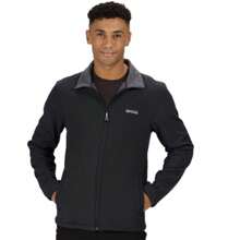 Regatta Mens Cera V Wind Resistant Soft Shell Jacket (Black) - Black - View 1