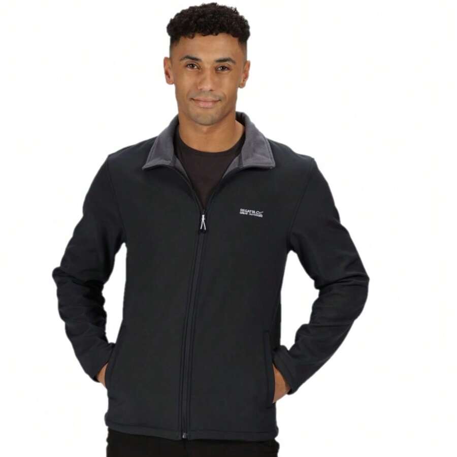 Regatta Mens Cera V Wind Resistant Soft Shell Jacket (Black) - Black - View 1