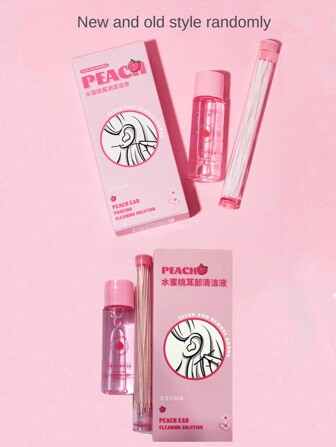 1box Peach Scented Ear Cleaning Solution & Clearing/Prevent Blockage/Remove Dirt Wipe Thread Set, Living Room Home Bedroom Bathroom House Decor, Travel Stuff, Wedding, Party, Birthday, Gifts For Men Mom Dad Friends, New Years, Accessories, Funny Gift,School,Back To School,Travel,Travel Essentials,Home Essentials,Ear Cleaner