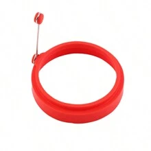 1pc Round Silicone Egg Mold With Handle, Creative Kitchen Supplies Silicone Egg Cooking Set, Kitchen Egg Frying Tool - Multicolor - View 7