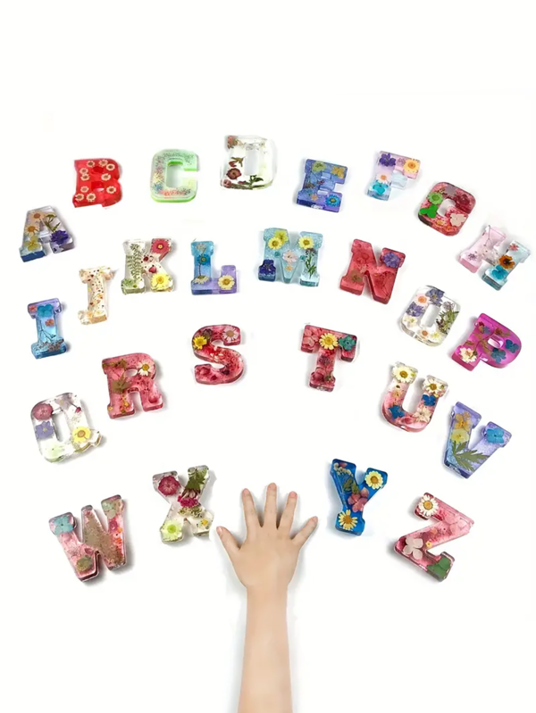 1pc 26-inglês carta molde molde de silicone 10 números molde de silicone, letras e número molde manual carta resina molde de fundição, molde de letra maiúscula, usado para resina epóxi diy, velas, sabão