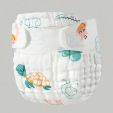 5 pièces Couches lavables pour bébé avec tampon anti-fuite, convenant aux nouveau-nés et nourrissons pour toutes les saisons. Cadeaux de décoration pour la fête de naissance en famille