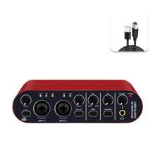 1 个 USB 音频接口，24 位/192 KHz，用于录制音乐，XLR 接口带 48 V 幻象电源，适用于 PC/Win/流媒体和吉他手、歌手、播客或制作人的音频盒 - 黑色 - 查看 9