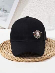 1顶公牛标志涤纶休闲棒球帽，春夏款，适合海滩、假日、节日、旅行 - 多色 - 查看 8