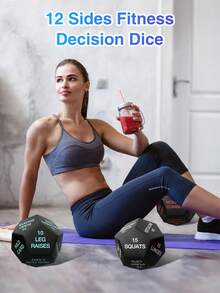 Exercise Dice For Home Fitness, Workouts, WOD, Cardio, HIIT, And Sports, Stress Relief Through Exercise, Perfect For All Adults - Multicolor - View 6