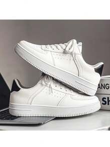 Zapatos Casual De Hombre Cómodos Ligeros Y Transpirables - Blanco y Negro - Ver 4