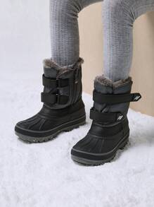 Boys & Girls Snow Boots Ankle Boots Winter Waterproof Winter Side Zipper Hook And Look For Toddler/Little Kid/Big Kid  For Ski And Outdoor Play ,Thick & Warm - 彩色 - 查看 2
