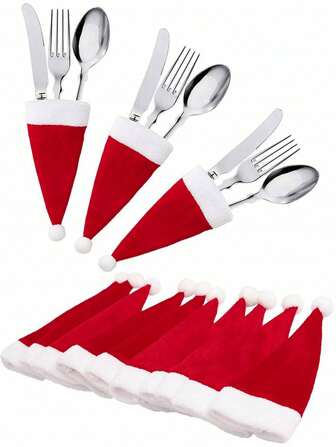 20st/10st kerstversieringen, mini-kerstmutsen, kerstmes- en
vorksets, wijnfleshoezen, hoedenbesteksets, mini-fleecehoeden