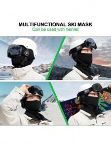 1pc Balaclava Ski Mask Full Face Cover For Men And Women Breathable Full Face Mask For Skiing Outdoor Sports