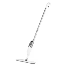 Trapeador perezoso del espray de la marca Tumey, fregona giratoria con cinturón para fregar el suelo de madera para el hogar - Blanco - Ver 2