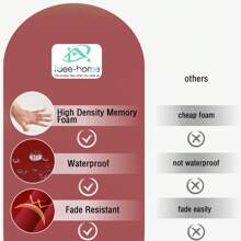 Idee-Home Outdoor Bench Cushion 42 Inch, Patio Bench Cushion Indoor, Patio Furniture Chair Pad, Porch Swing Cushion With Ties, Bay Window Seat Sofa Garden Replacement Loveseat Cushion