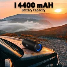 Ortizan 100W Thunderous Portable Wireless Speaker - Unleash Powerful Sound With Deep Bass, 12-Hour Playtime, Power Bank, EQ, USB, LED Lights, And Subwoofer Amplifier For Outdoor Party, Camping, And Beach Fun - 黑色 - 查看 6