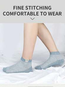 1/5 双男士透气网眼短袜 男士袜子 短袜 短袜 头部印花设计 网眼设计 舒适透气 吸湿排汗 商务休闲风格 适合居家、办公室、户外 适合一年四季穿着 适合健身房 - 彩色 - 查看 5