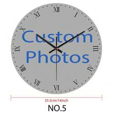 1 pieza Reloj de pared personalizado, personaliza tu foto en el reloj, regalo para tu familia, amigos, mascotas, amantes. Ornamental, exquisito, elegante, de alta calidad, moderno, colorido, diseño sencillo. Regalos personalizados únicos e ideales para él, ella, novio, novia, papá, mamá, familia, amigos para aniversarios, San Valentín, Día de la Madre, Día del Niño, cumpleaños, Día del Padre, graduación, bodas, inauguración de la casa, para el hogar, oficina, sala de estar, dormitorio, comedor, sala de té