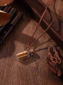 掠夺者地图项链 中土世界纳尼亚海盗地图 瓶中地图项链 适合日常佩戴 - 棕色 - 查看 7