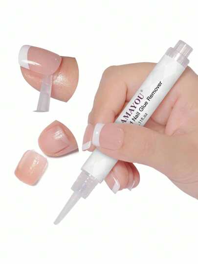 3ml Nail Glue Remover For Press On Nails,Gel Nail Polish Remover For False Nails Solid Nail Glue Gel On Fake Nail Tips,Gel Nail Polish Nail Glue Remover Quick Clean Tool For Nail Salon Or Home.