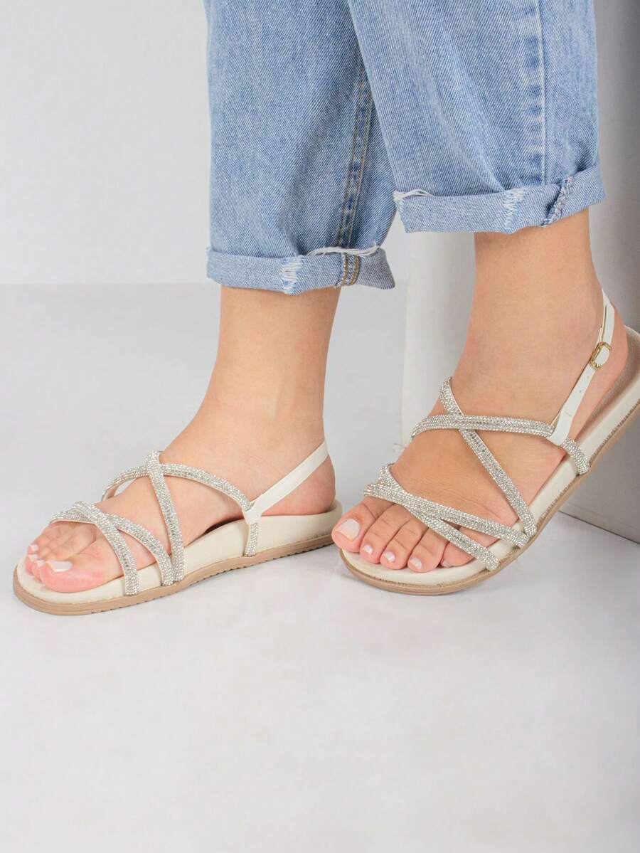 Women's Rhinestone Sandals PROMOTION REF/SPS - 白色 - 查看 1