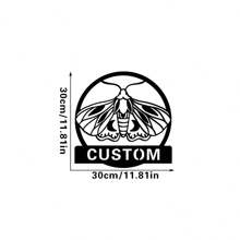 Custom Made 1Pc Konfigurowalny drewniany znak ścienny - spersonalizowany wzór motyla, unikalna dekoracja z nazwą do domu, użytku wewnątrz i na zewnątrz, dostępny niestandardowy tekst - Wielokolorowe - Zobacz 12