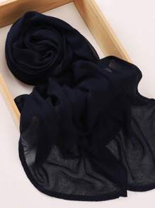 1pc Large Size Soft Breathable Solid Modal Edged Hijab Headband For Abaya Veiled Clothes - Multicolor - View 16