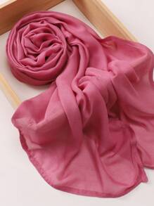 1pc Large Size Soft Breathable Solid Modal Edged Hijab Headband For Abaya Veiled Clothes - Multicolor - View 18