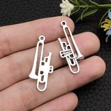 10/15pcs Mixed Styles Musical Instrument Charms  Music Sign Microphone Guitar Charms Artist Charms For Jewelry Making Bulk - One Size Fits All - View 22
