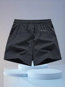 شورت رياضي للرجال بطراز صديقها للياقة البدنية والبسكتبول والجري والماراثون والجيم والشاطئ - سريع الجفاف وقابل للتنفس - رمادي غامق - مشاهدة 3