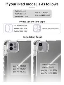 DANYCASE kompatibel mit iPad A16 2025 Air 11 13 M2 M3 2024 2025 Pro 11 13 M2 2024 kompatibel mit iPad 10.2 7/8/9. 10. 10.9 Pro 12.9 4/5/6. Pro 11 2. 3. 4. Air 4/5 transparente Hülle