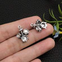 10/15pcs Mixed Styles Musical Instrument Charms  Music Sign Microphone Guitar Charms Artist Charms For Jewelry Making Bulk - One Size Fits All - View 16
