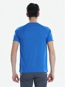 TECTOP Men's T-Shirts Quick Dry Raglan Short Sleeve Crew Neck Athletic Workout Dry Fit Performance Sports Wicking Running Top Gym Athletic Gym Top - Royal Blue - View 5