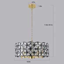Modern Crystal Chandelier For Living-Room Round Cristal Lamp Luxury Home Decor Light Fixture, Outdoor Garden Lighting For Pathway, Yard, Patio - one-size - View 3